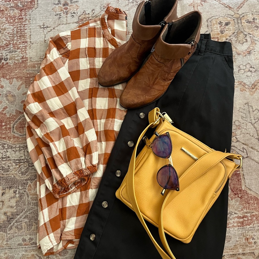 Ann Taylor plaid blouse